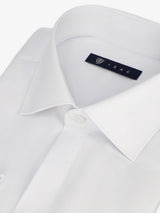 Chemise ville en satin de coton blanche - IZAC