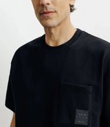 Oversized round-neck T-shirt, black