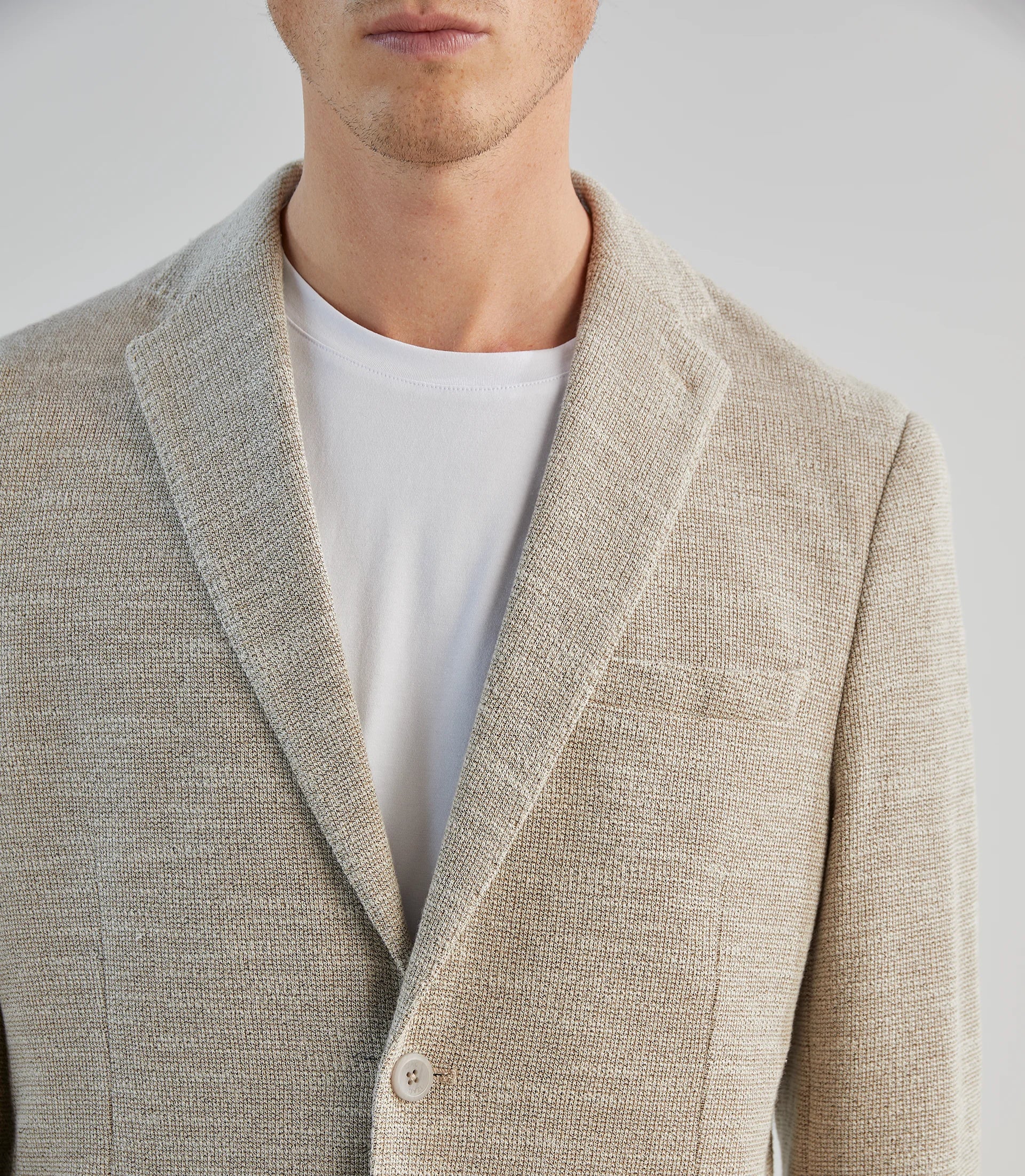 Veste casual en maille beige - IZAC