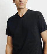 T-shirt col V noir