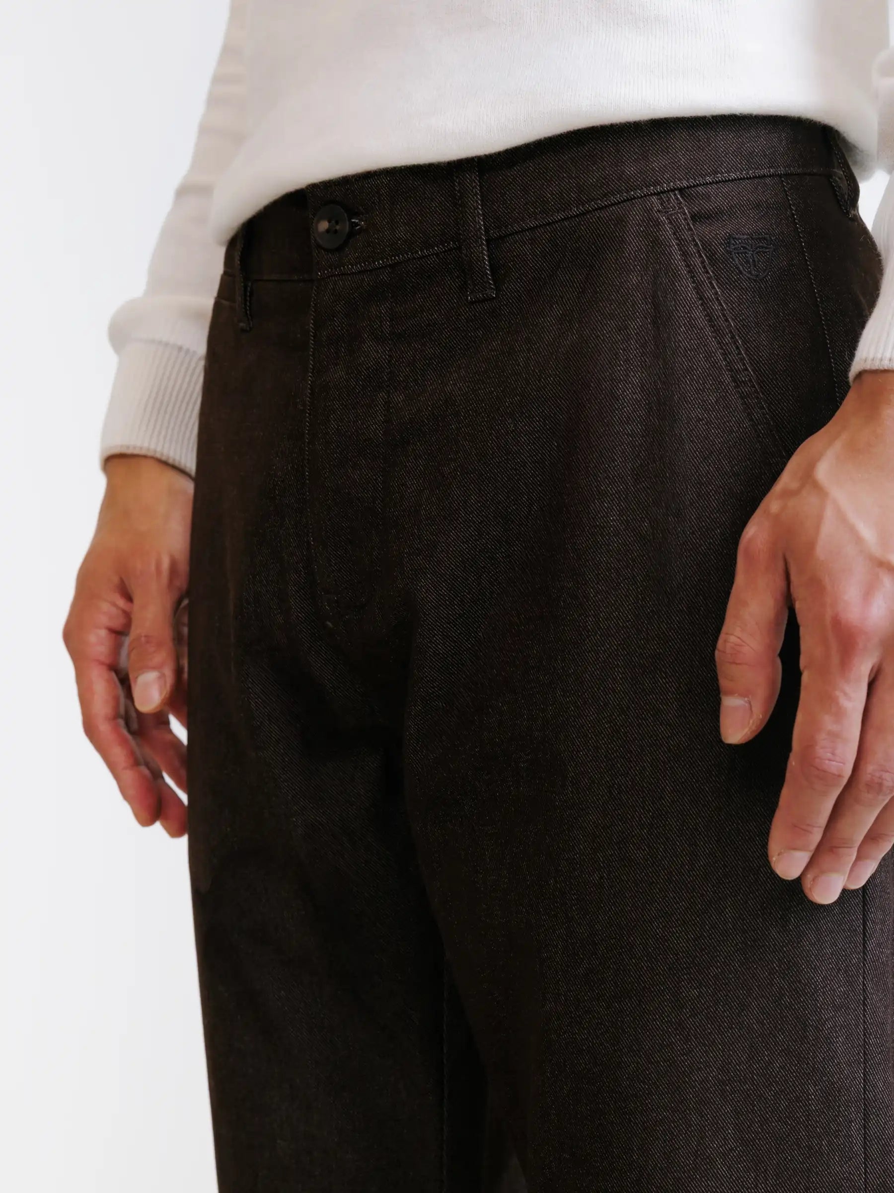 Pantalon casual marron