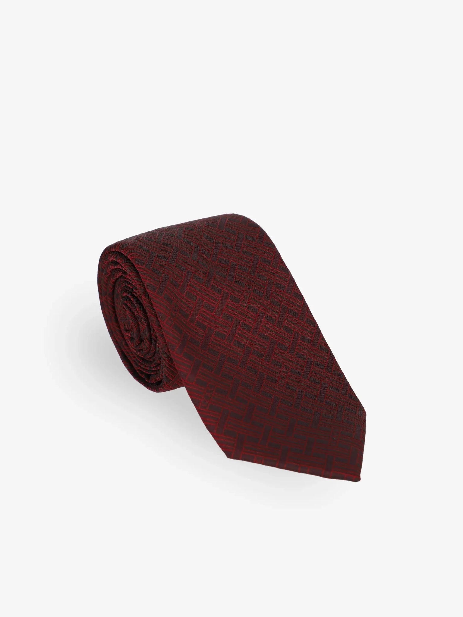 Cravate fantaisie bordeaux - IZAC