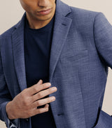 Veste casual 2 boutons bleue