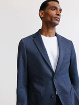Navy knit city jacket