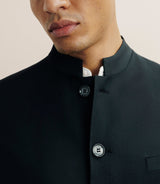 Costume en laine mélangée noir