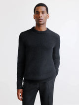 Pull col rond noir