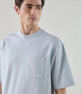 T-shirt col rond en jeu de points ciel - IZAC