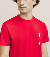 T-shirt à poche rouge