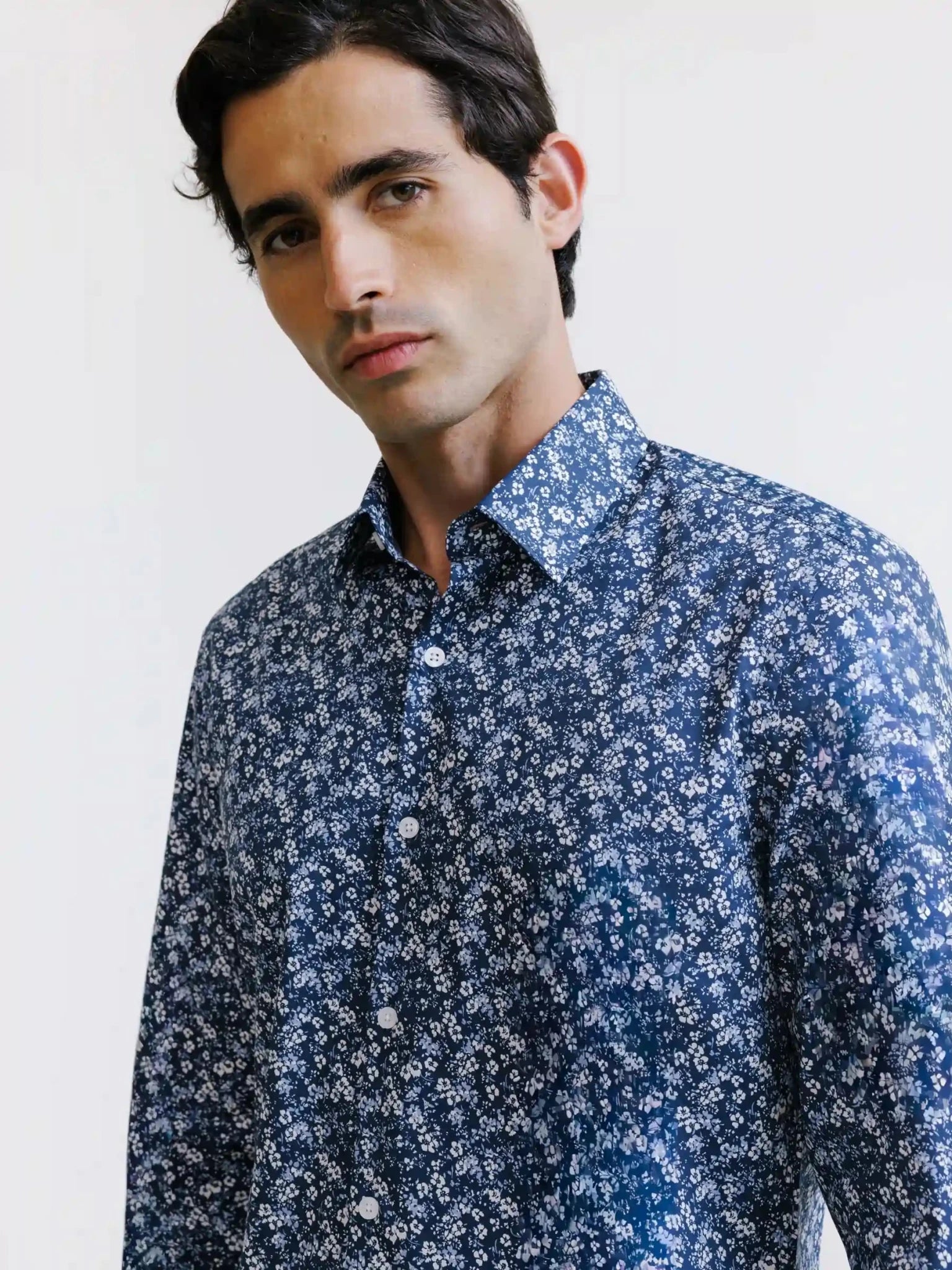 Chemise fantaisie marine
