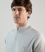 Gilet col montant bi - matière gris perle - IZAC