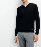 Pull col v noir