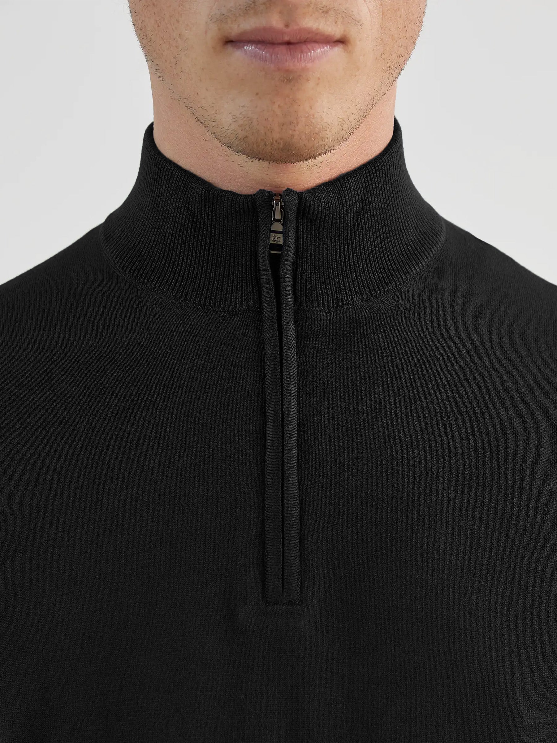 Pull col zip noir