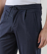 Pantalon casual en maille marine - IZAC