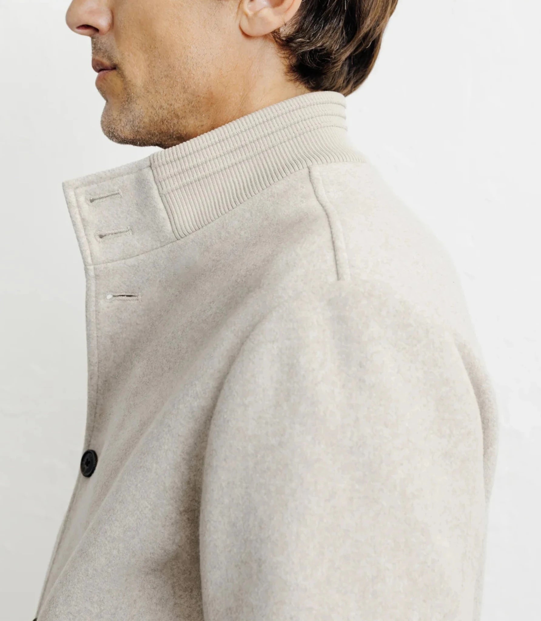 Blouson col montant beige - IZAC
