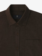 Chemise casual avec col boutonné marron