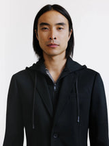 Knit jacket with black facing