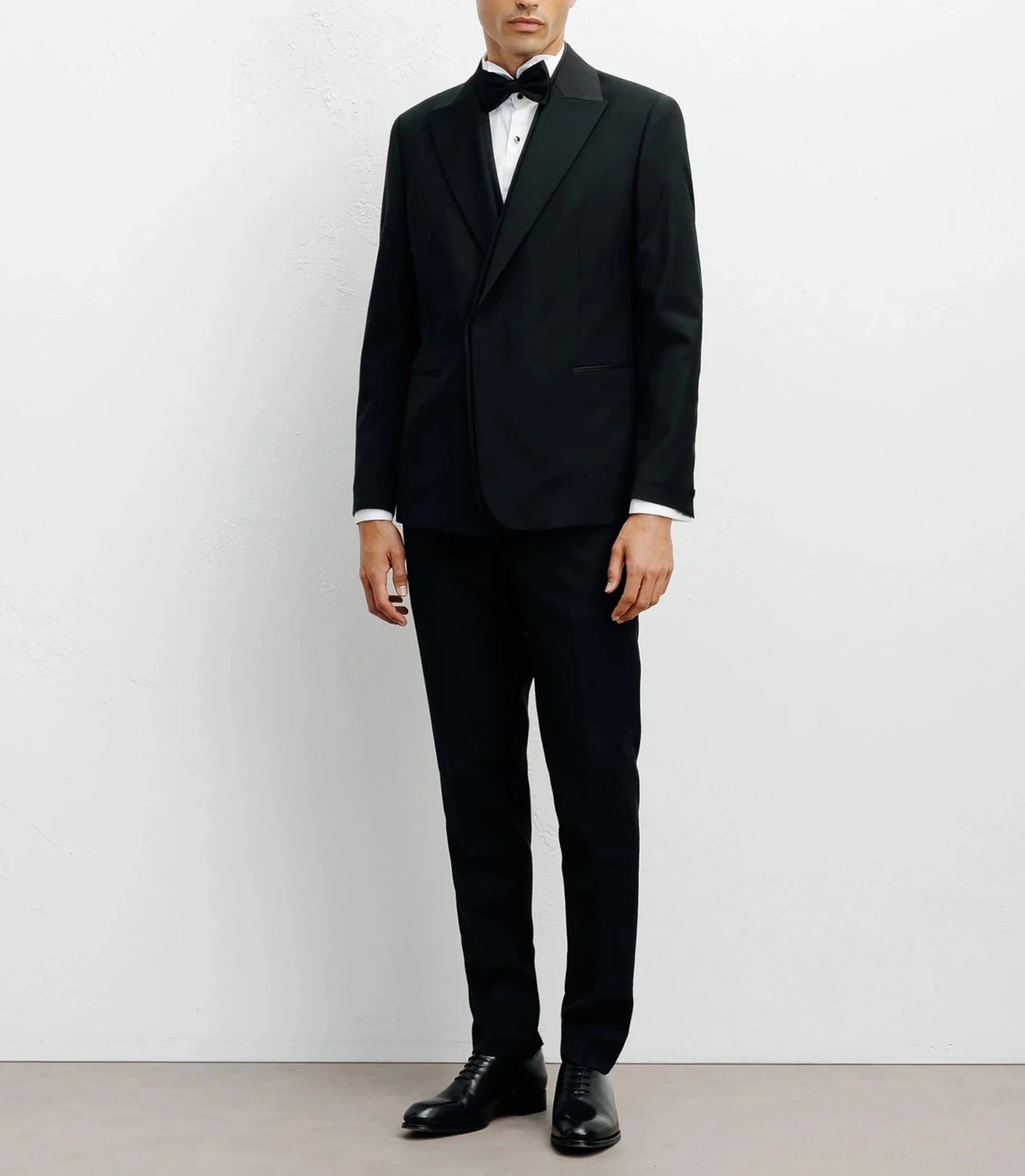 Costume croisé double col noir - IZAC