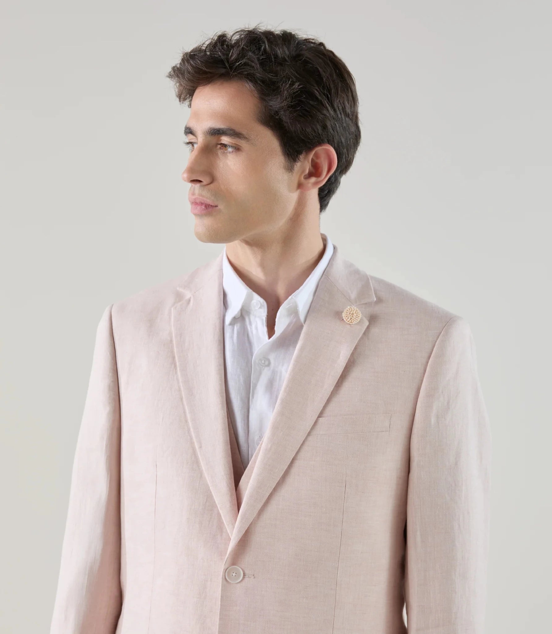 Veste ville 100% lin rose - IZAC