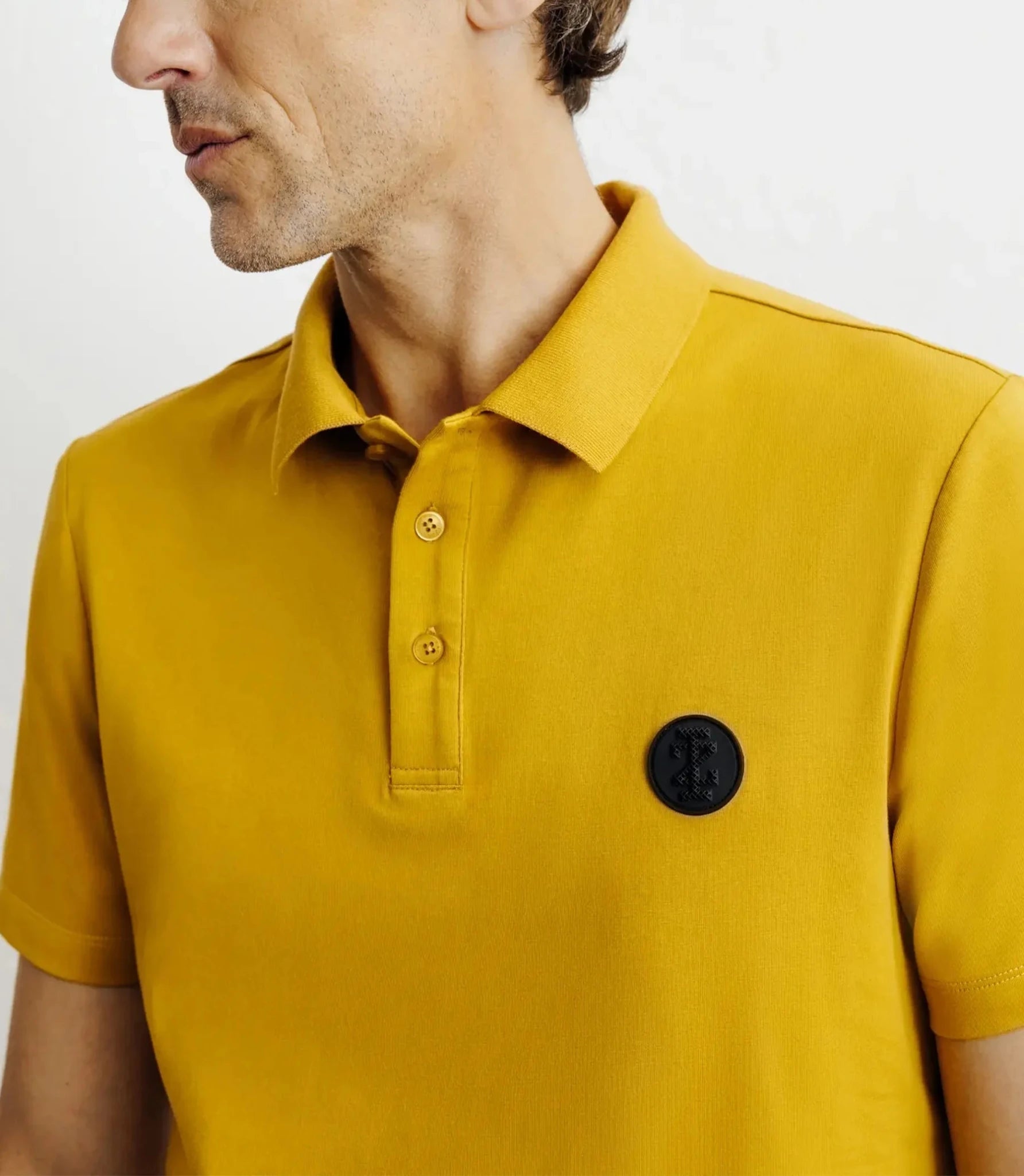 Polo boutonné jaune - IZAC
