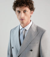 Costume croisé gris