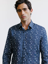 Chemise fantaisie marine