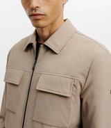 Beige shirt collar jacket