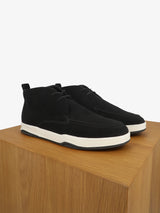 Bottines casual en suède noir