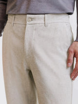 Pantalon flanelle ecru