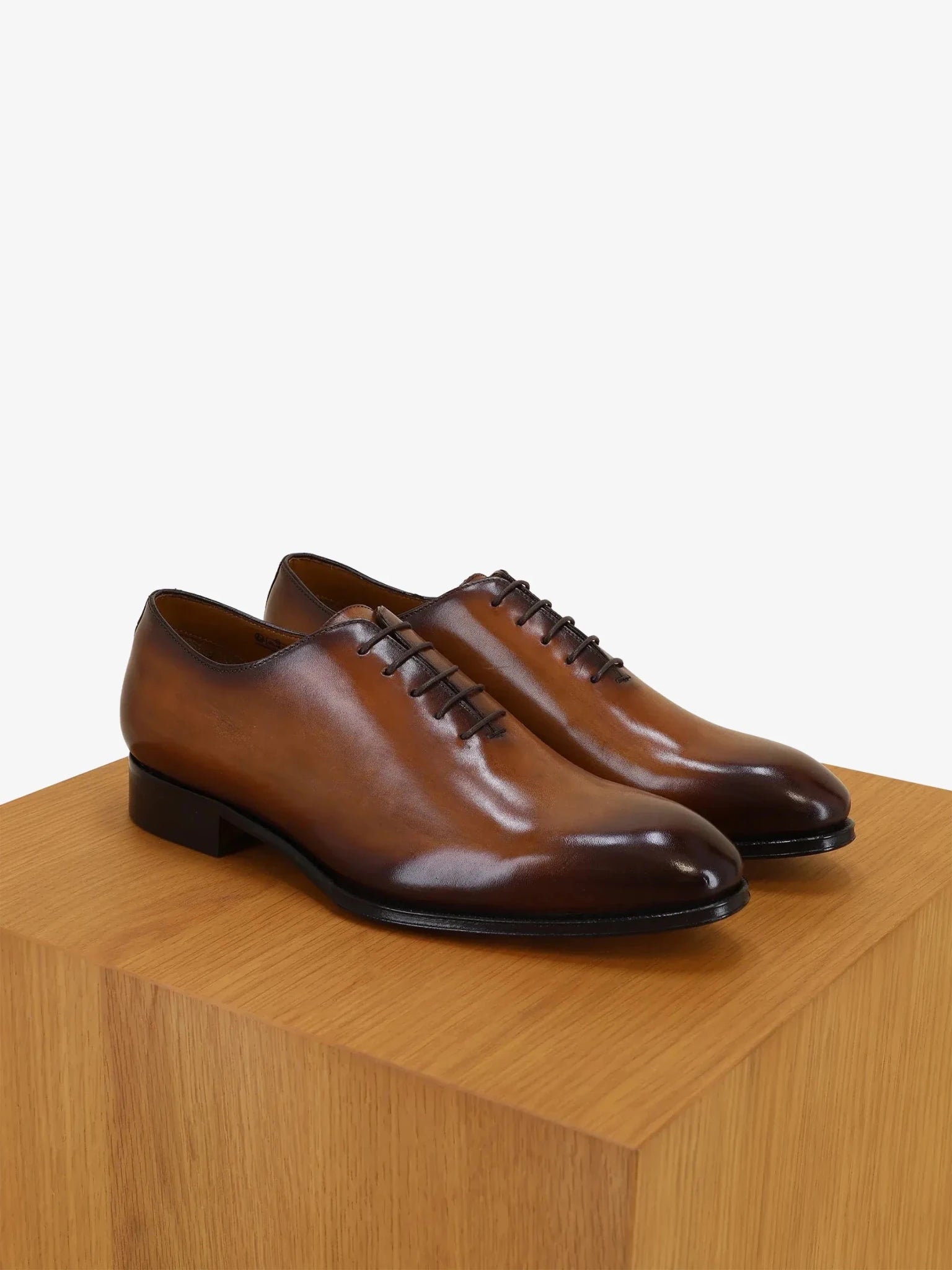 Richelieu en cuir marron - IZAC