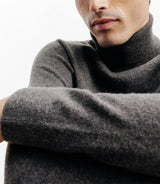 100% brown cashmere turtleneck