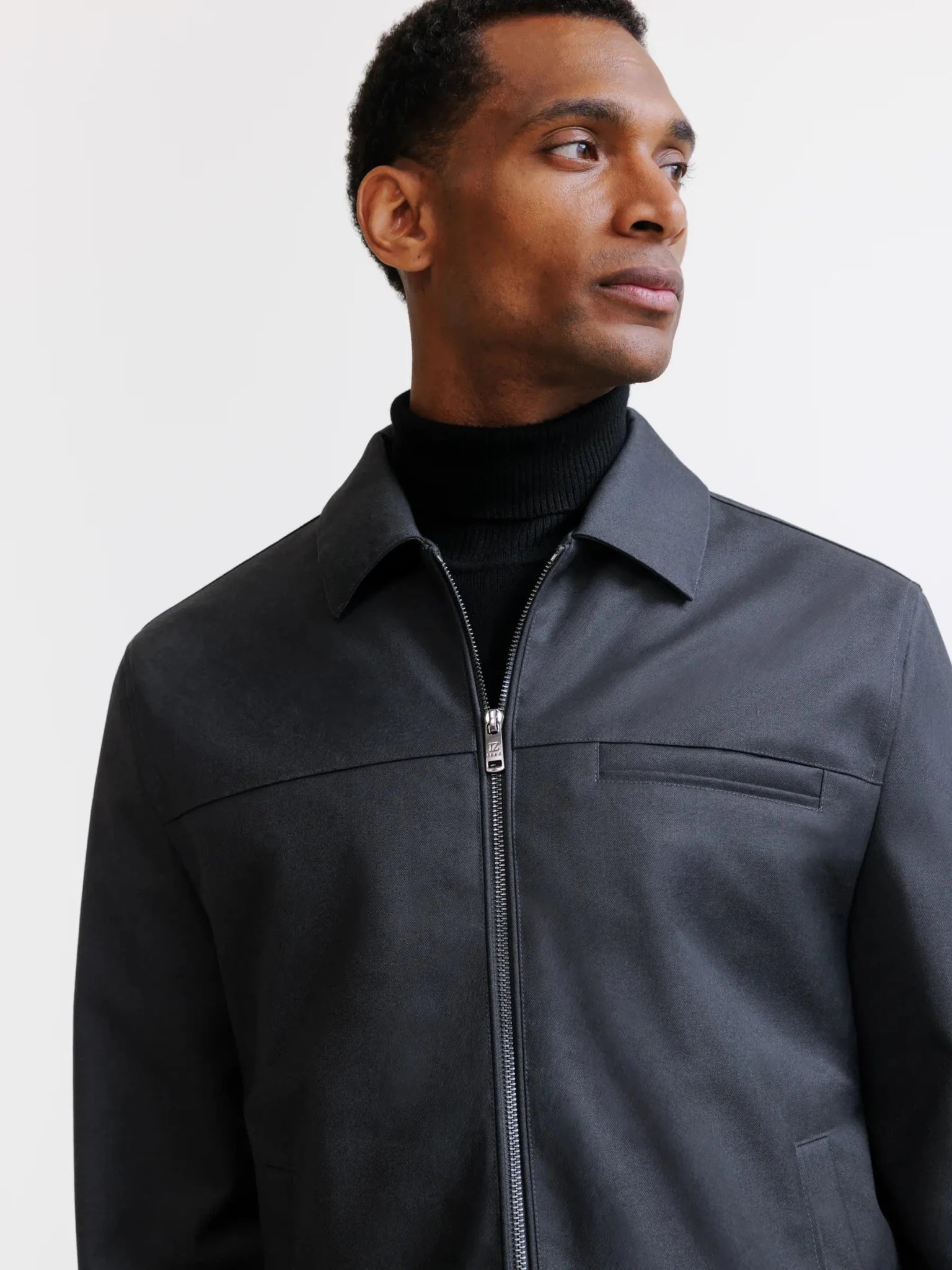 Blouson col chemise anthracite - IZAC