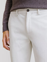 Ecru corduroy trousers