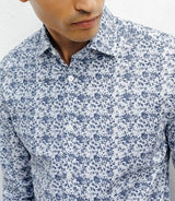 Chemise casual imprimé fleurs ciel - IZAC
