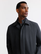 Black waterproof coat