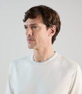 T-shirt à manches courtes en maille écru - IZAC