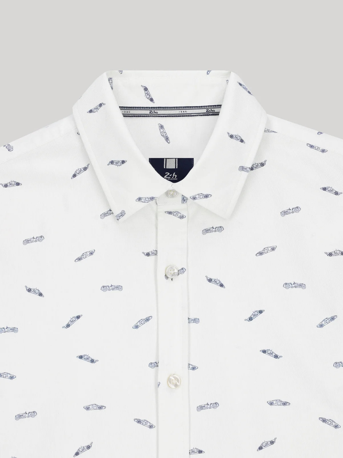 Chemise casual blanche 24h Le Mans - IZAC