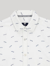 Chemise casual blanche 24h Le Mans - IZAC