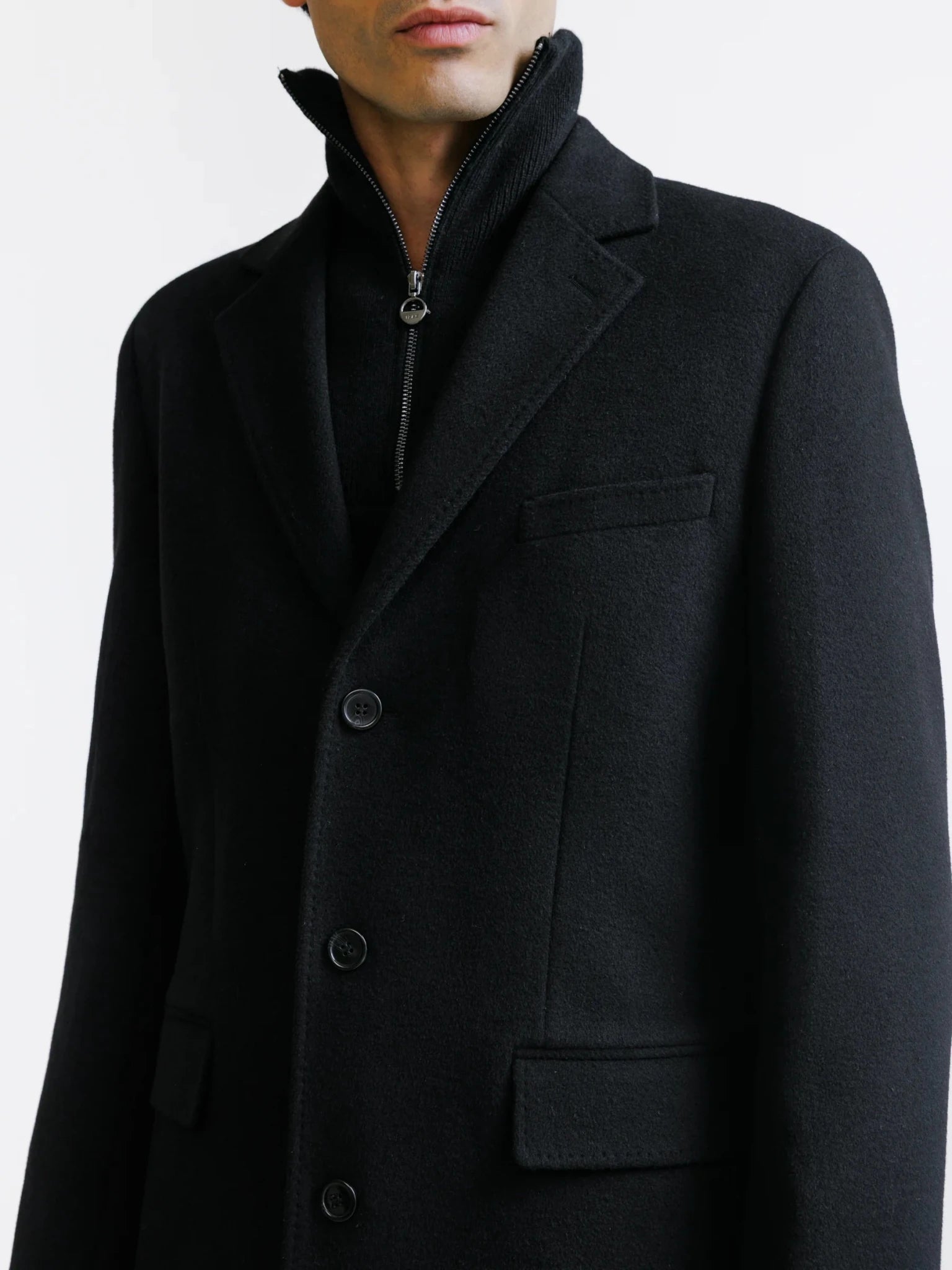 Manteau 3 boutons noir - IZAC
