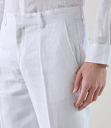 Pantalon ville 100% lin blanc - IZAC