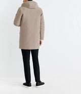 Taupe hooded parka