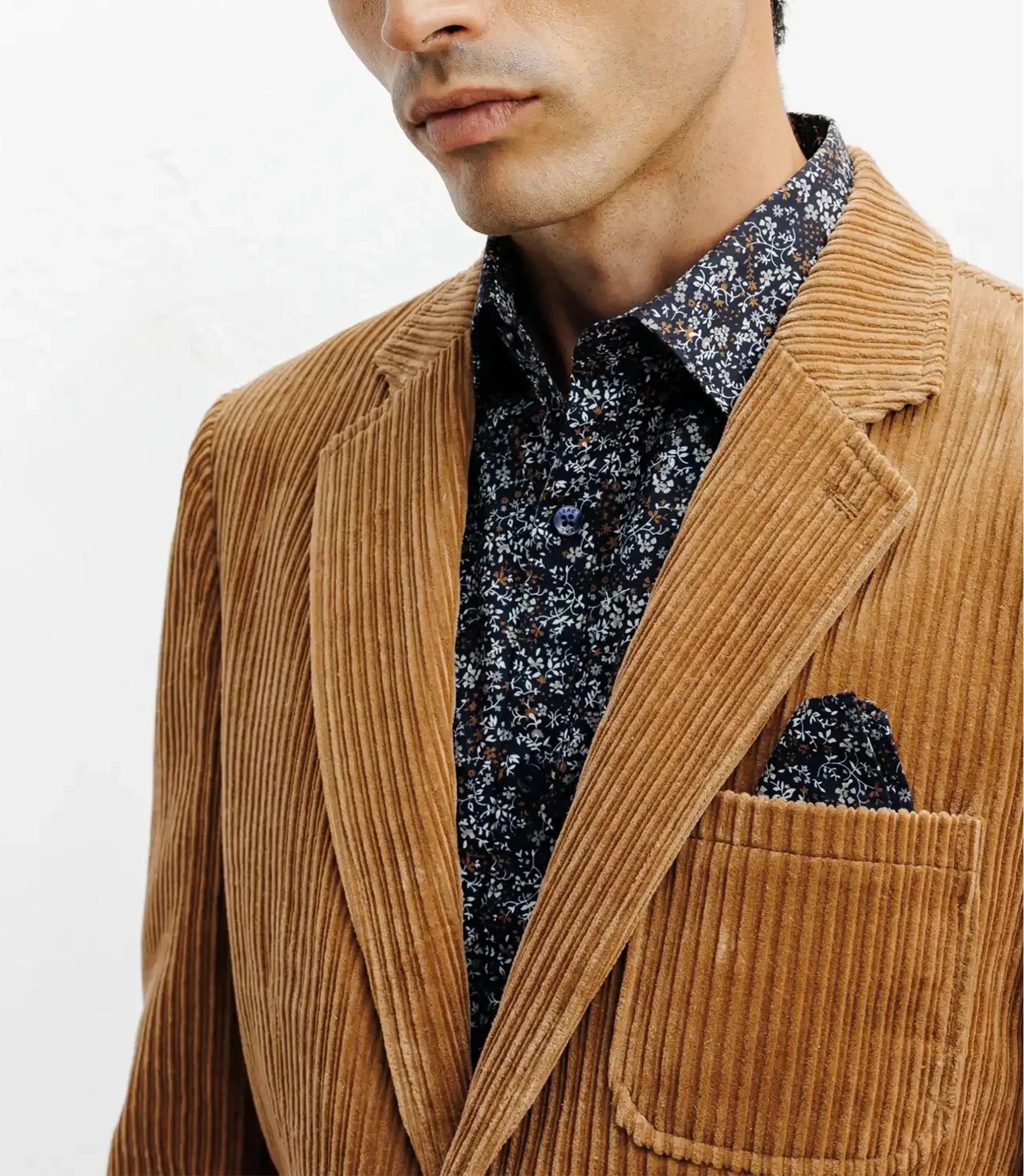Veste en velours côtelé camel - IZAC