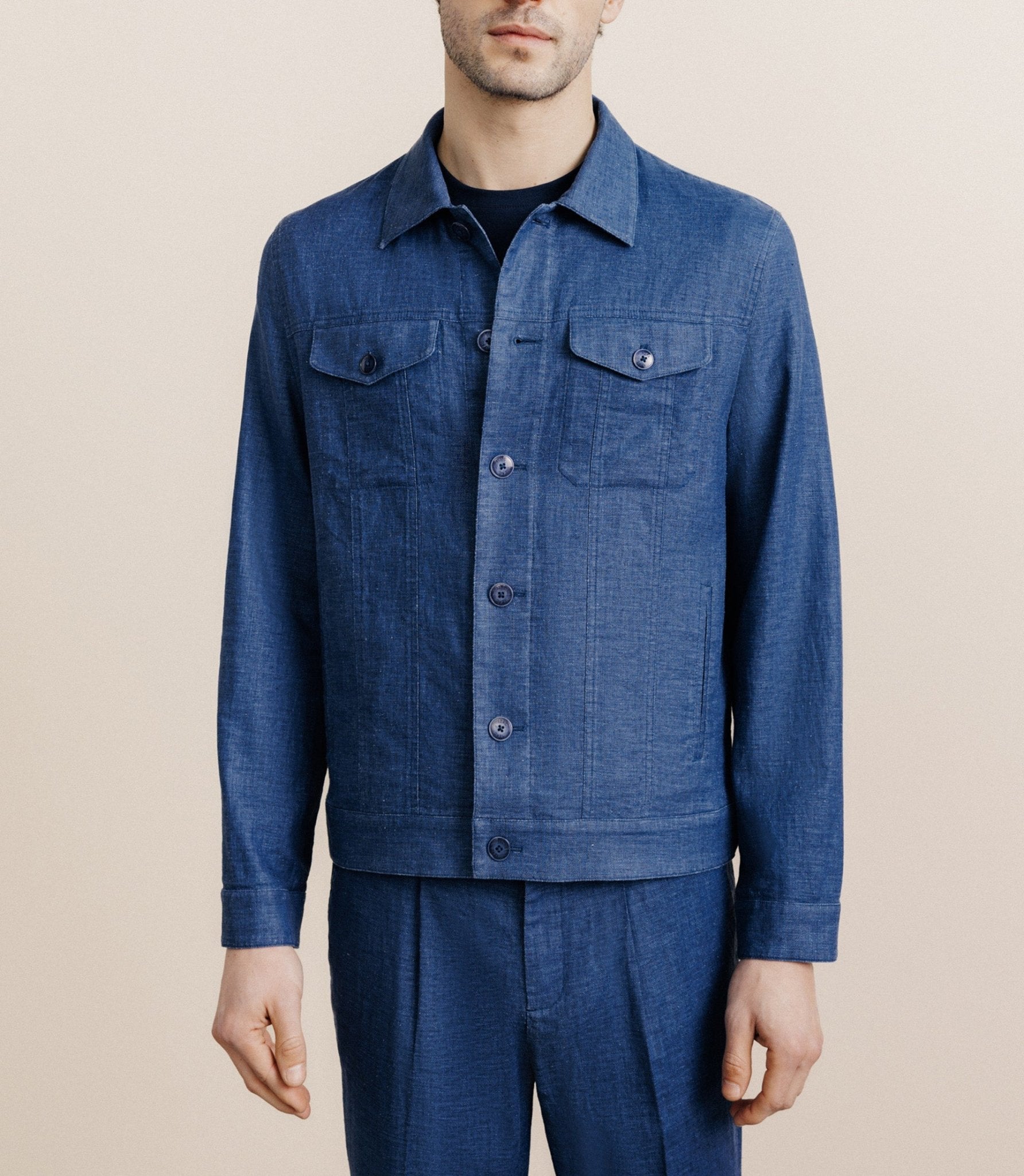 Veste casual indigo - IZAC