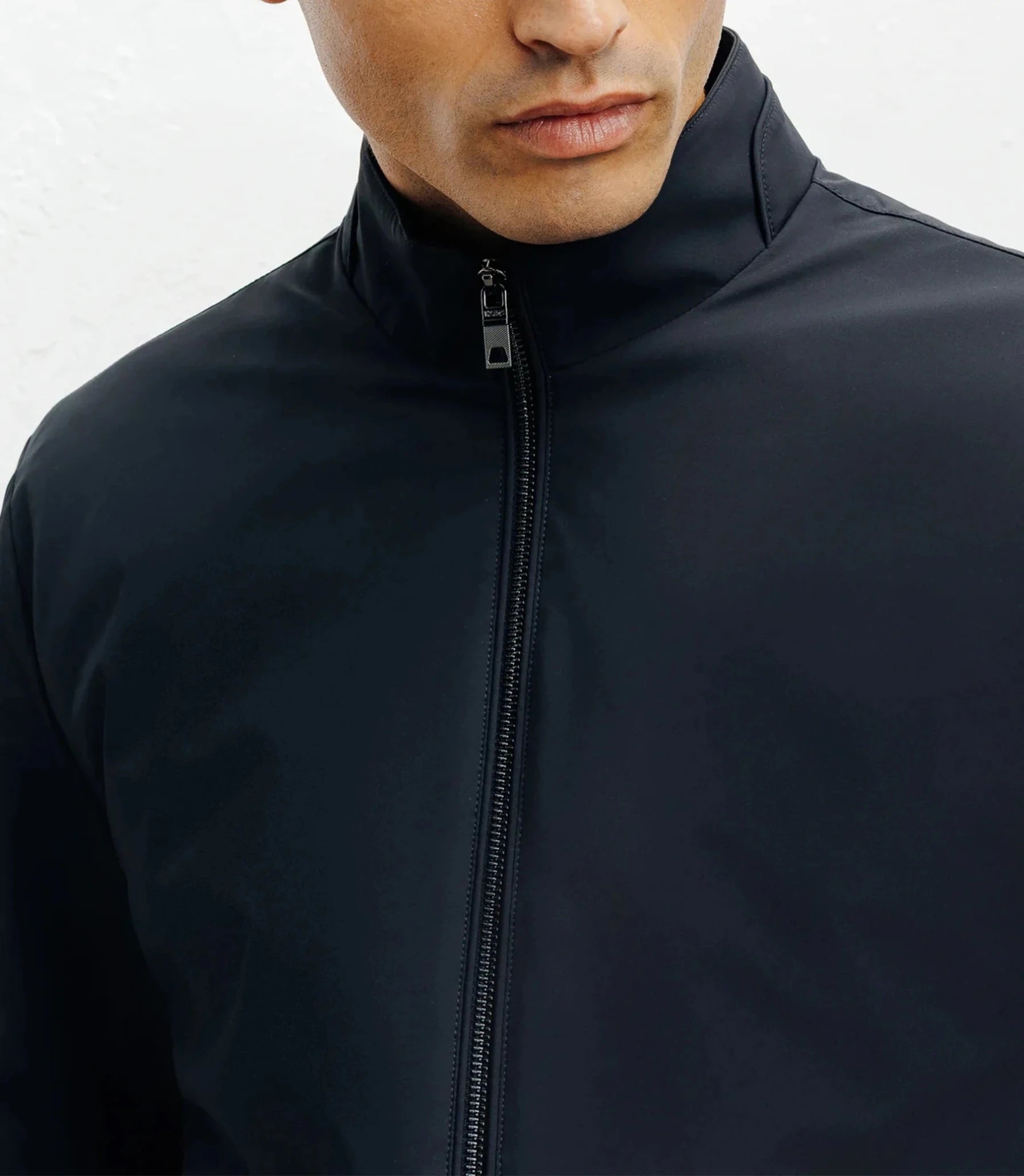 Blouson col chemise marine - IZAC
