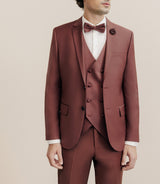 Costume 3 pièces terracotta