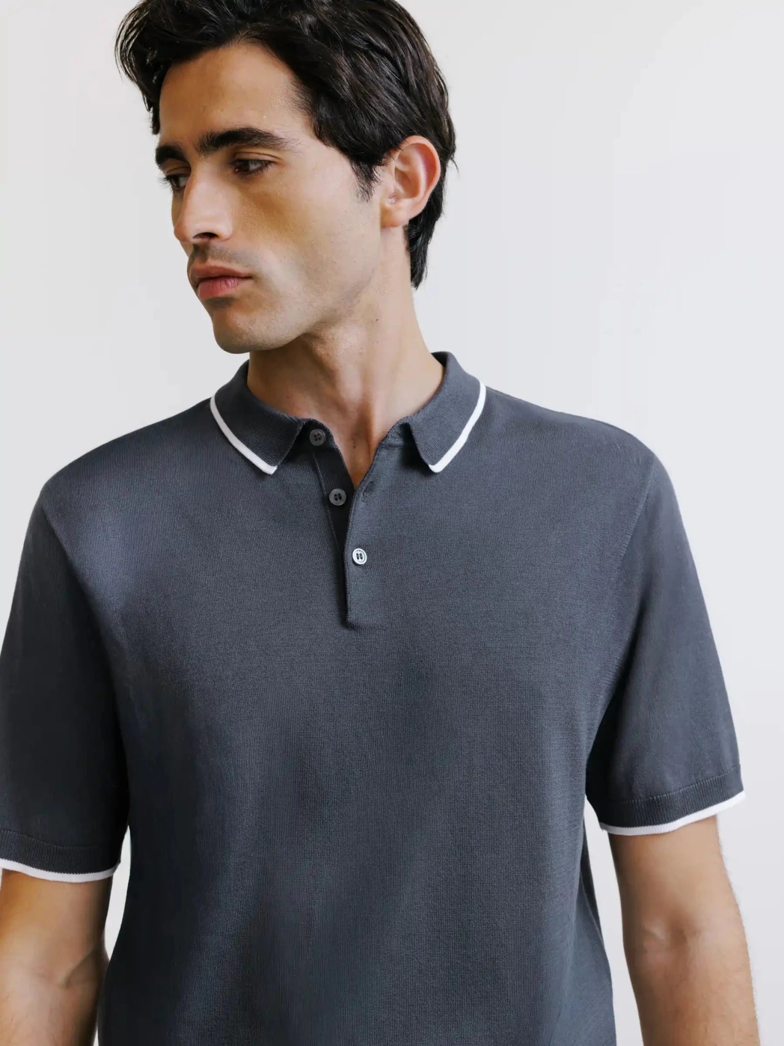 Polo en maille anthracite - IZAC