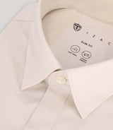 Chemise ville unie beige - IZAC