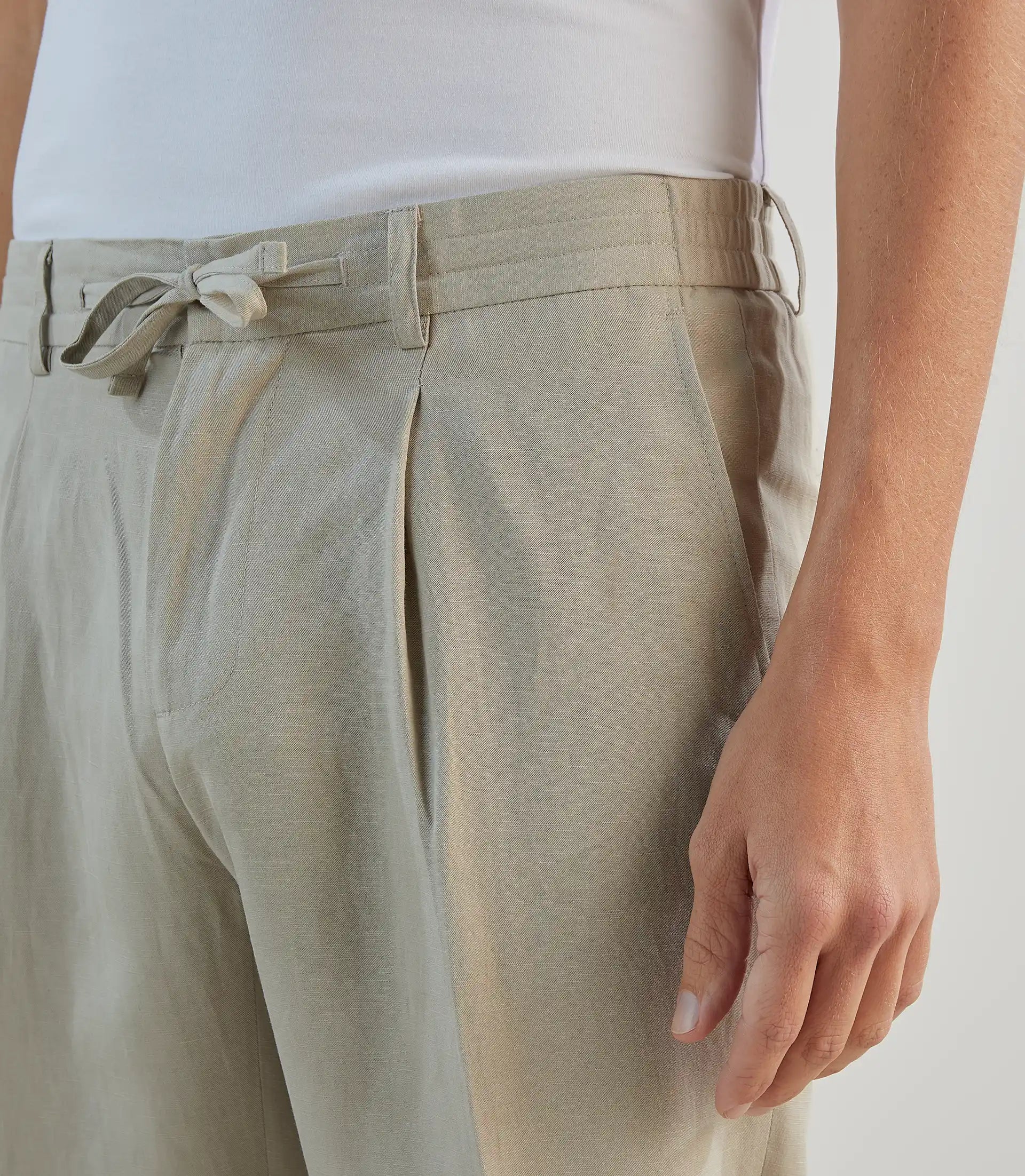 Pantalon casual avec cordon de serrage mastic - IZAC