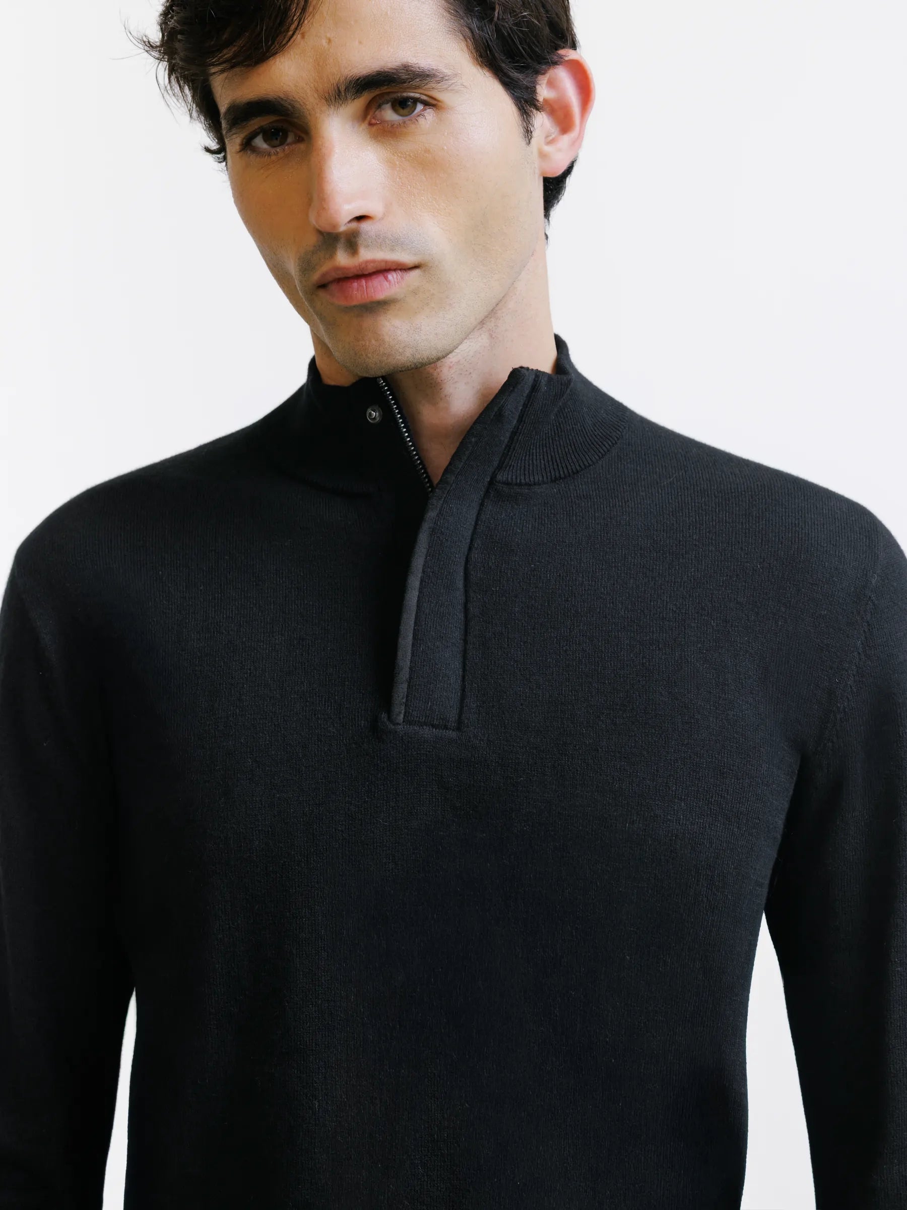 Black high-neck sweater