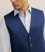 Blue technical fabric costume vest