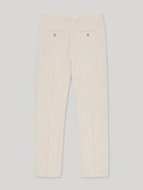 Pantalon ville 100% lin beige - IZAC